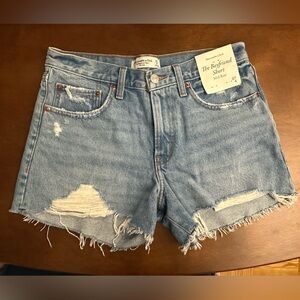 Abercrombie & Fitch Light Blue Boyfriend Shorts